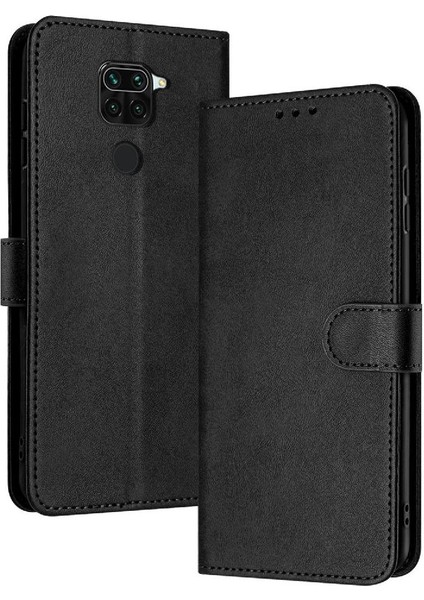 Xiaomi Redmi Not 9 Için Flip Case 4g Kart Yuvası ile Saf Renk Pu Deri (Yurt Dışından)