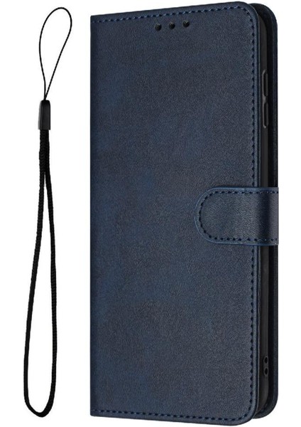 ile Xiaomi Redmi 9c Saf Renk Pu Deri Kickstand Için Flip Case (Yurt Dışından)