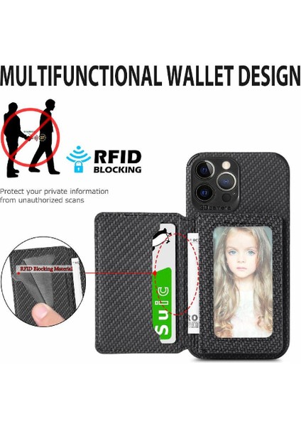 IPhone 13 Için Kılıf Pro Max Standı Fonksiyonu Rfıd Engelleme Manyetik Kart (Yurt Dışından) indirimleri