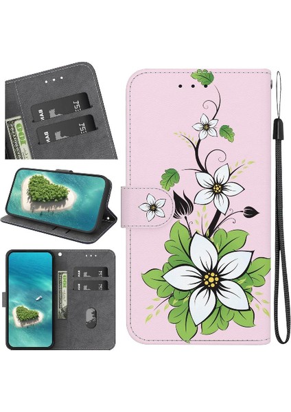 IPhone 16 Için Kılıf Artı Kart Yuvaları Cüzdan Manyetik Kapatma Pu Deri (Yurt Dışından)