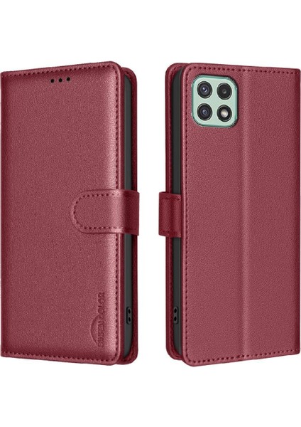 Samsung Galaxy A22 5g Manyetik Rfıd Engelleme Cüzdan Pu Kart Için Flip Case (Yurt Dışından) indirimleri