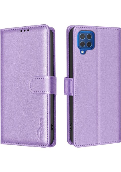 Samsung Galaxy A22 4g Manyetik Kart Tutucu Kickstand Cüzdan Için Flip Case (Yurt Dışından)