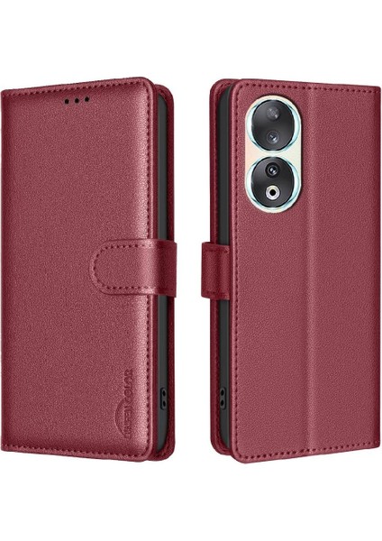 Onur Için Flip Case 90 5g Kart Tutucu Kickstand Pu Deri Cüzdan Rfıd (Yurt Dışından)