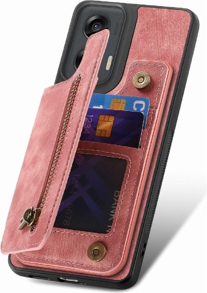 Motorola Moto G Stylus 5g Için Kılıf 2024 Katlanabilir Arka Kapak Vintage Fermuar (Yurt Dışından) modelleri