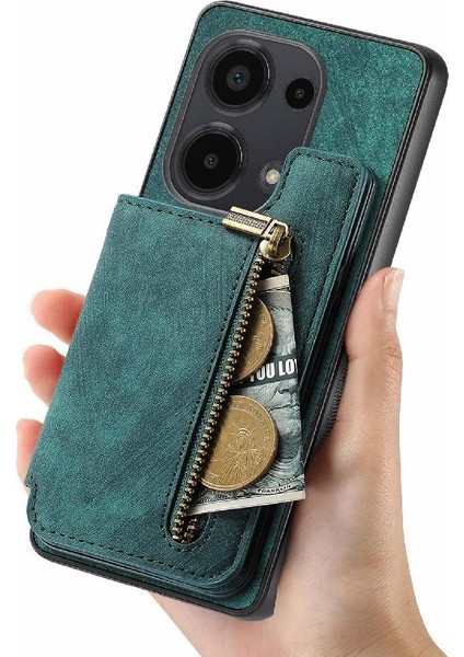 Xiaomi Redmi Için Not 13 Pro 4g Vintage Fermuar Cüzdan Standı Fonksiyonu (Yurt Dışından) indirimleri