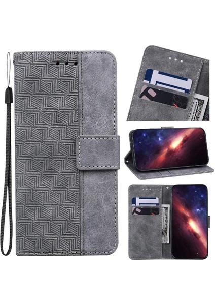 Infinix Gt 20 Pro 5g Flip Folio Için Flip Case Geometrik Kabartmalı Cüzdan Pu (Yurt Dışından) modelleri