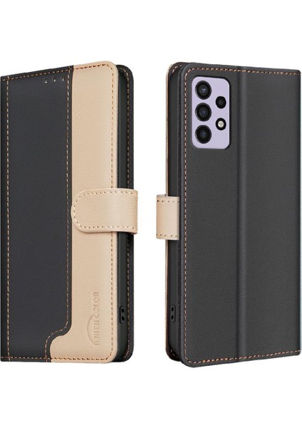 Samsung Galaxy A33 5g Rfıd Engelleme Darbeye Tpu Iç Için Flip Case (Yurt Dışından)