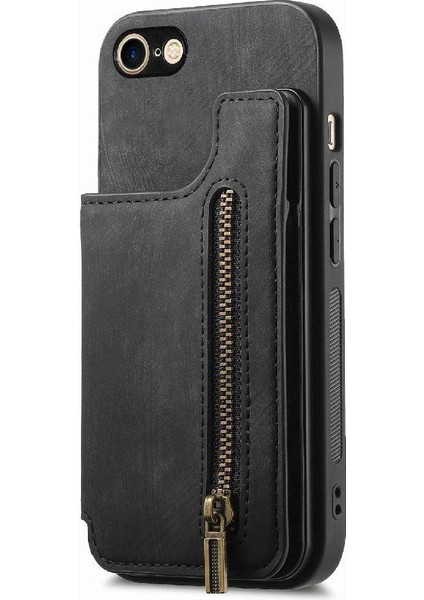 IPhone 7/8 Için Kılıf Vintage Fermuar Cüzdan Standı Fonksiyonu Katlanabilir Geri (Yurt Dışından) fiyatları