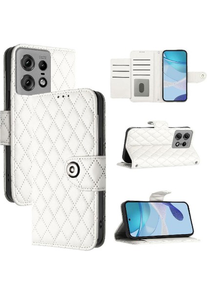 Motorola Kenar 50 Pro Cüzdan Kapak Için Kılıf Bilek Şerit Kart Tutucu Şık (Yurt Dışından)