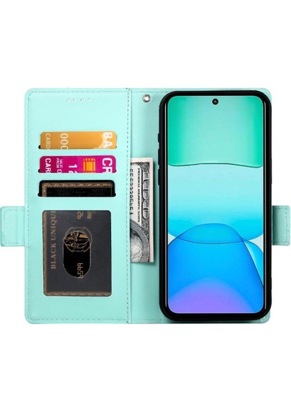 Xiaomi Redmi 13 Kartvizit Yuvaları Için Flip Case Günlük Kullanım Flip Cüzdan (Yurt Dışından)