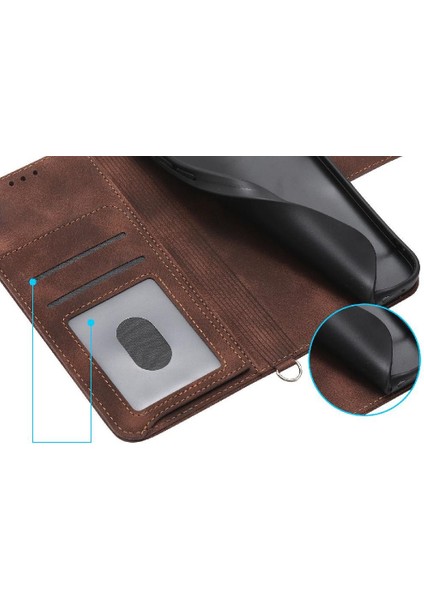 Realme C63/ C61 Kabartmalı Bileklik Çoklu Kredi Kartı Için Flip Case (Yurt Dışından)