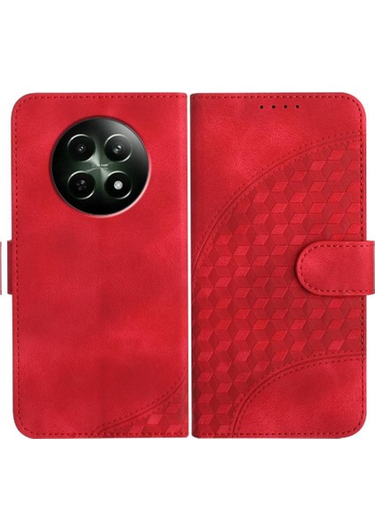 Realme 12 5g Flip Iş Pu Deri Flip Kapak Için Flip Case Geometrik (Yurt Dışından)