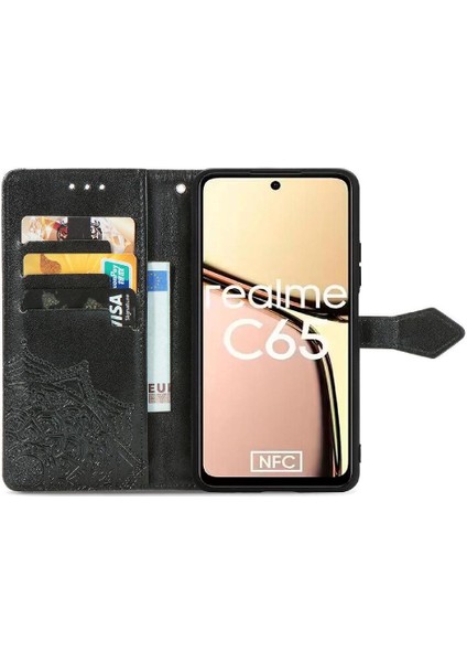 Realme C65 Için Flip Case Zarif Desen Basit Iş Kapak Kılıfı (Yurt Dışından)