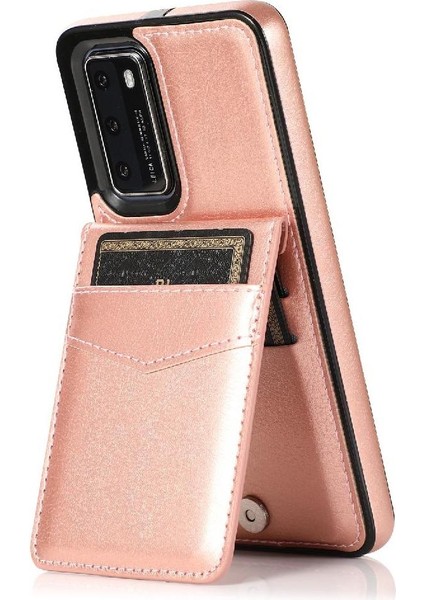 Kredi Kartı Cüzdan Toka ile Huawei P40 Pro Kart Tutucu ile Uyumlu (Yurt Dışından) modelleri