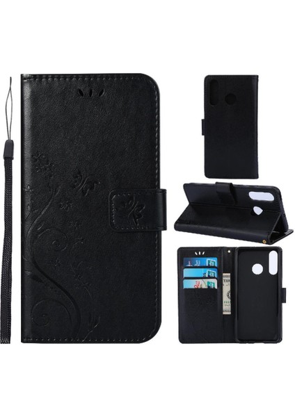 Huawei P30 Lite Bilek Kayışı Kart Tutucu Manyetik Kapatma Pu Için Filp Durumda (Yurt Dışından)