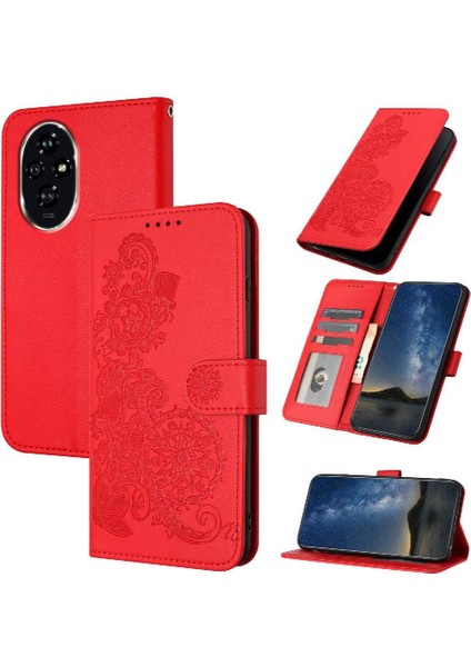 Mays Shop Kart Yuvası Standı Pu Deri Manyetik Kapatma ile Onur 200 Için Flip Case (Yurt Dışından)