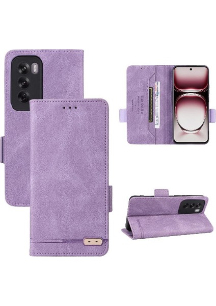 Oppo Oppo 12 5g Manyetik Cüzdan Kickstand Kart Tutucu ile Flip Case (Yurt Dışından)
