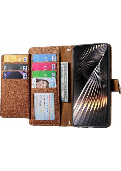 Xiaomi Poco F6 Cüzdan Fermuar Aşk Için Flip Case Darbeye Deri Kılıf (Yurt Dışından)