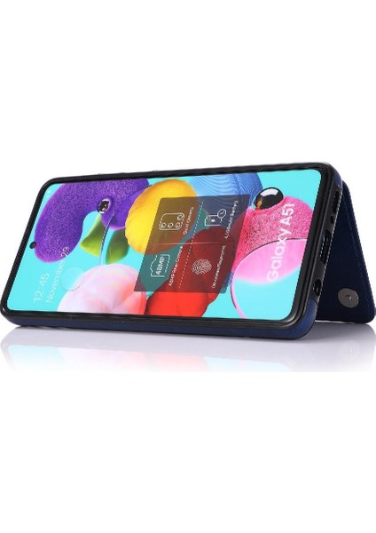 Samsung Galaxy A51 4g Kart Yuvaları Için Cüzdan Durumda Pu Deri Çift Toka (Yurt Dışından) modelleri