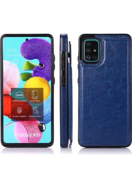 Samsung Galaxy A51 4g Kart Yuvaları Için Cüzdan Durumda Pu Deri Çift Toka (Yurt Dışından) fırsatları