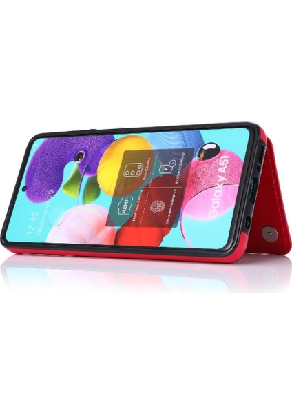 Samsung Galaxy A51 4g Kart Yuvaları Için Cüzdan Durumda Pu Deri Çift Toka (Yurt Dışından) modelleri