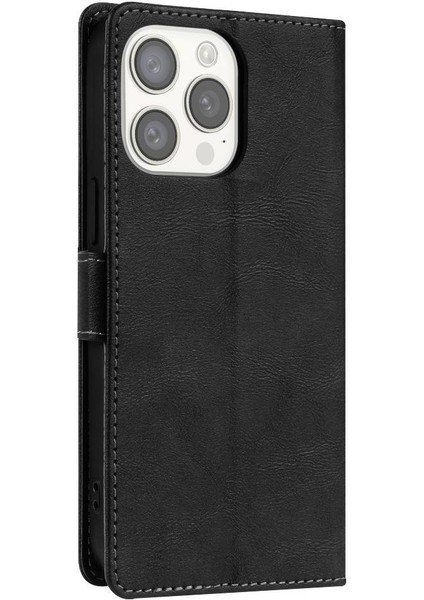 IPhone 13 Için Flip Case Pro Max Anti Kayma Yan Cep Manyetik Kapatma (Yurt Dışından)