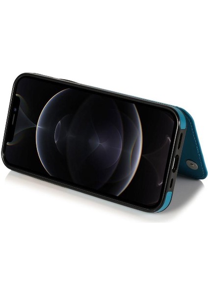 IPhone 12 Için Kart Tutucu Kılıf ile Cüzdan Pro Kabartmalı Mandala Desen Pu (Yurt Dışından)