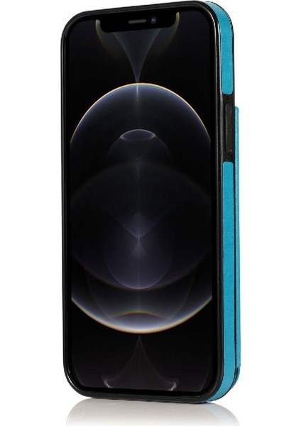 IPhone 12 Için Kart Tutucu Kılıf ile Cüzdan Pro Kabartmalı Mandala Desen Pu (Yurt Dışından)