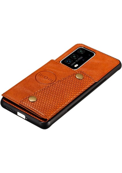 Cüzdan Kılıf Için Huawei P40 Buit Demir Kart Tutucu Cüzdan Kılıf Darbeye (Yurt Dışından) modelleri