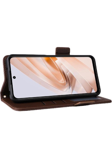 Xıaomı Poco M6 4g Manyetik Yan Toka Cüzdan Pu Deri Için Flip Case (Yurt Dışından)