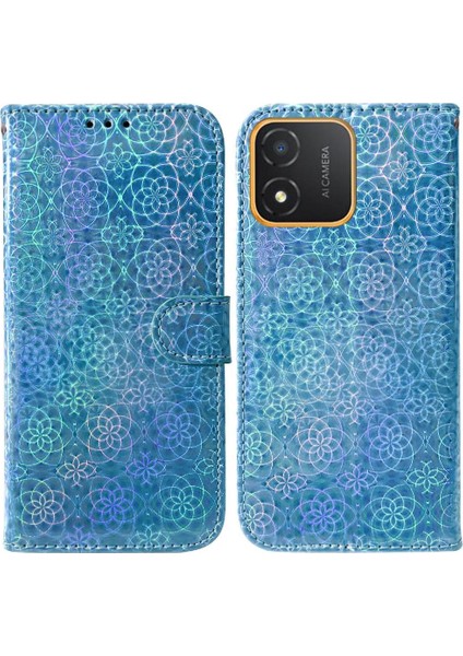 Onur X5 Standı Tutucu Için Telefon Kılıfı Glitter Renkli Cüzdan Kılıf Kart Pu (Yurt Dışından)