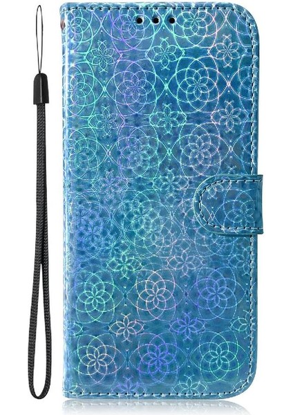 Onur X5 Standı Tutucu Için Telefon Kılıfı Glitter Renkli Cüzdan Kılıf Kart Pu (Yurt Dışından)