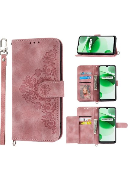 Realme C35 Çoklu Kredi Kartı Yuvaları Için Flip Case Darbeye Dayanıklı Kabartmalı (Yurt Dışından) modelleri