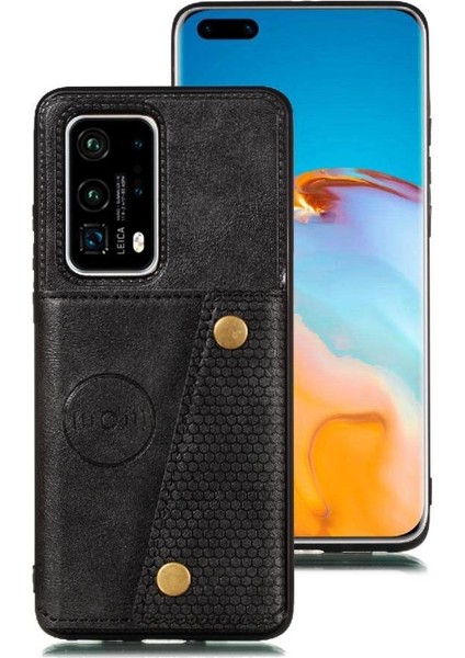 Cüzdan Kılıf Için Huawei P40 Buit Demir Kart Tutucu Cüzdan Kılıf Darbeye (Yurt Dışından) modelleri