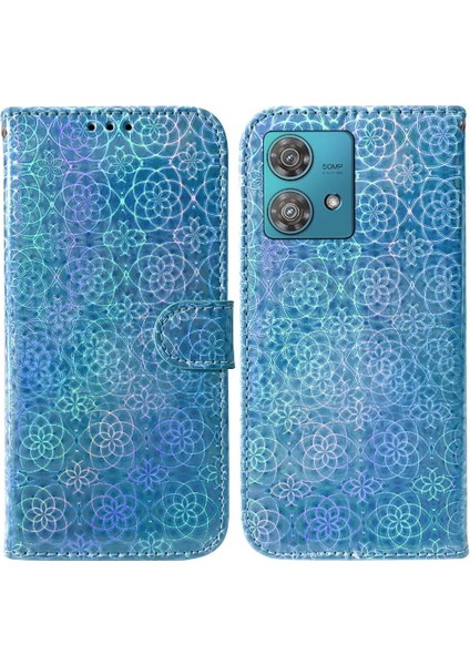 Motorola Kenar 40 Neo Cüzdan Durumda Glitter Renkli Standı Tutucu Pu (Yurt Dışından)