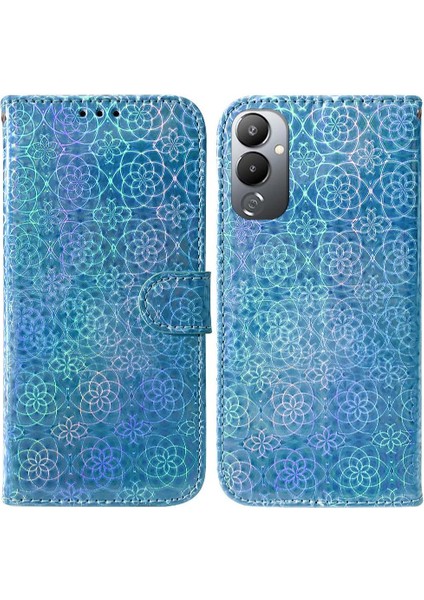 Tecno Pova 4 Glitter Renkli Cüzdan Kılıf Için Kılıf Kart Yuvası Standı Tutucu (Yurt Dışından)