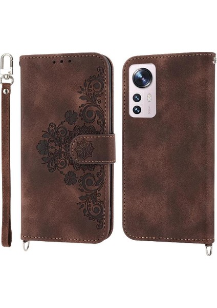 Xiaomi 12T Bileklik Darbeye Çoklu Kredi Kartı Yuvaları Için Flip Case (Yurt Dışından)