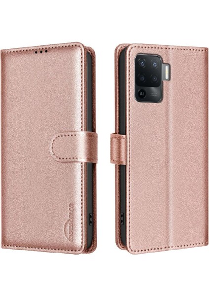 Oppo A94 4g Için Flip Case Pu Deri Cüzdan Manyetik Kart Tutucu Kickstand (Yurt Dışından)