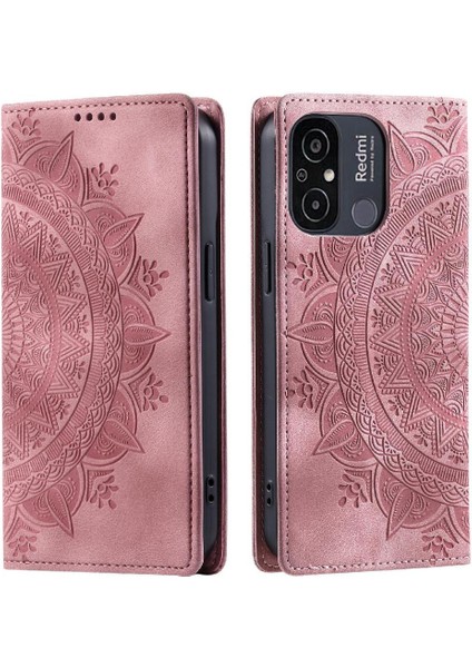 Xiaomi Redmi Için 11A 4g Yan Toka Pu Deri Kart Ekleme Flip Case (Yurt Dışından)