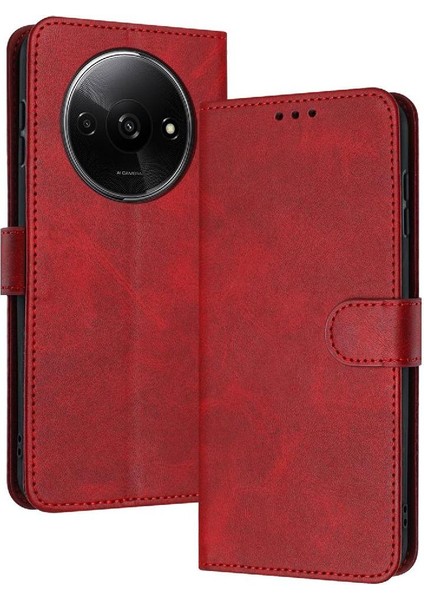 Toka Pu Deri Saf Kart Yuvası ile Xiaomi Redmi A3 Için Flip Case (Yurt Dışından)