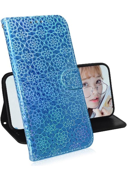 Xiaomi Redmi Not 12 Için Kılıf Pro Kart Yuvası Cüzdan Kılıf Glitter Renkli (Yurt Dışından)
