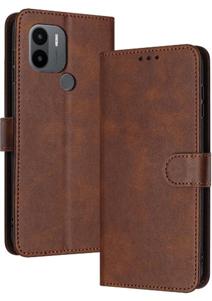 Kart Yuvası ile Xiaomi Redmi A2 Artı Kickstand Için Flip Case Pu Deri (Yurt Dışından)