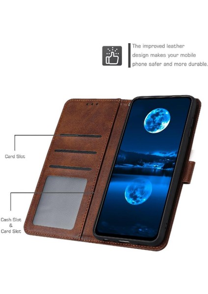 Kart Yuvası ile Xiaomi Redmi A2 Artı Kickstand Için Flip Case Pu Deri (Yurt Dışından)