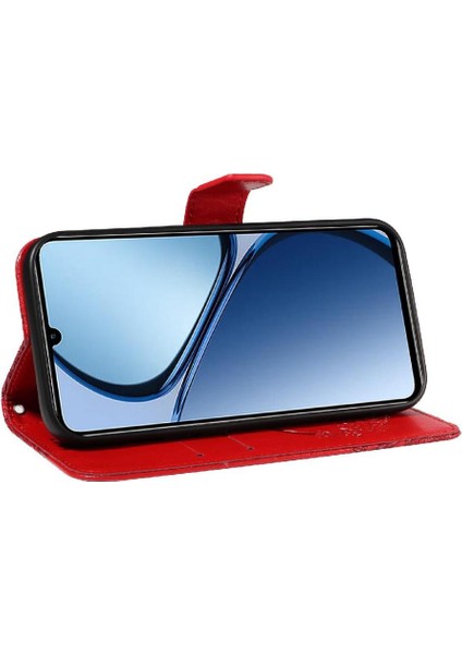 Kredi Kartı Yuvası ile Realme C61 Için Flip Case Ayrılabilir El Kayışı Yüksek (Yurt Dışından) modelleri