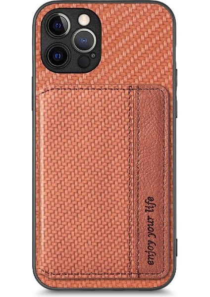 IPhone 12 Için Kılıf Pro Max Rfıd Engelleme Standı Fonksiyonu Manyetik Kart (Yurt Dışından)