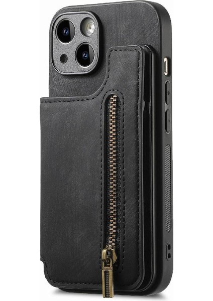 IPhone 15 Için Kılıf Katlanabilir Arka Kapak Vintage Fermuar Cüzdan Standı Fonksiyonu (Yurt Dışından) fiyatları