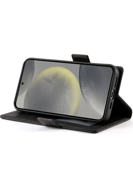 Samsung Galaxy S24 Kart Yuvaları Için Flip Case Iş Günlük Kullanım Cüzdan Flip (Yurt Dışından) modelleri