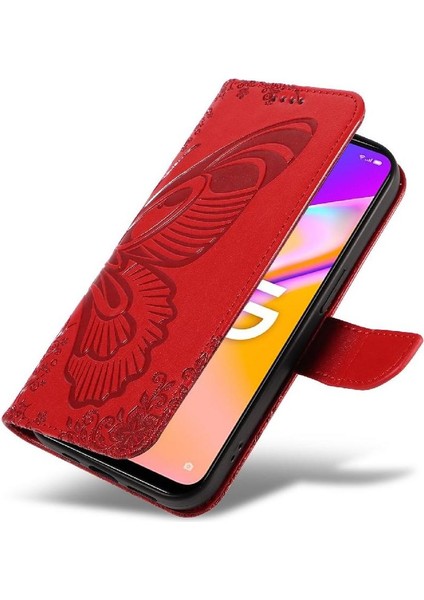 Oppo Için Flip Case A93 5G/A74 5G/A54 5g Ayrılabilir El Kayışı Kabartmalı (Yurt Dışından)