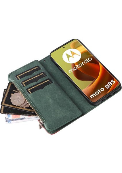 Motorola Moto G85 5g Kickstand Koruyucu Fermuar Cüzdan Tarzı (Yurt Dışından) indirimleri