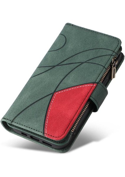 Oppo Oppo 12 Pro 5g Dokuz Kart Yuvaları Iki Renkli Dikiş Kickstand Için Kılıf (Yurt Dışından) modelleri